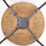 Set of 2 mid-century stools / teak / steel / Danish industrial design / 1960s