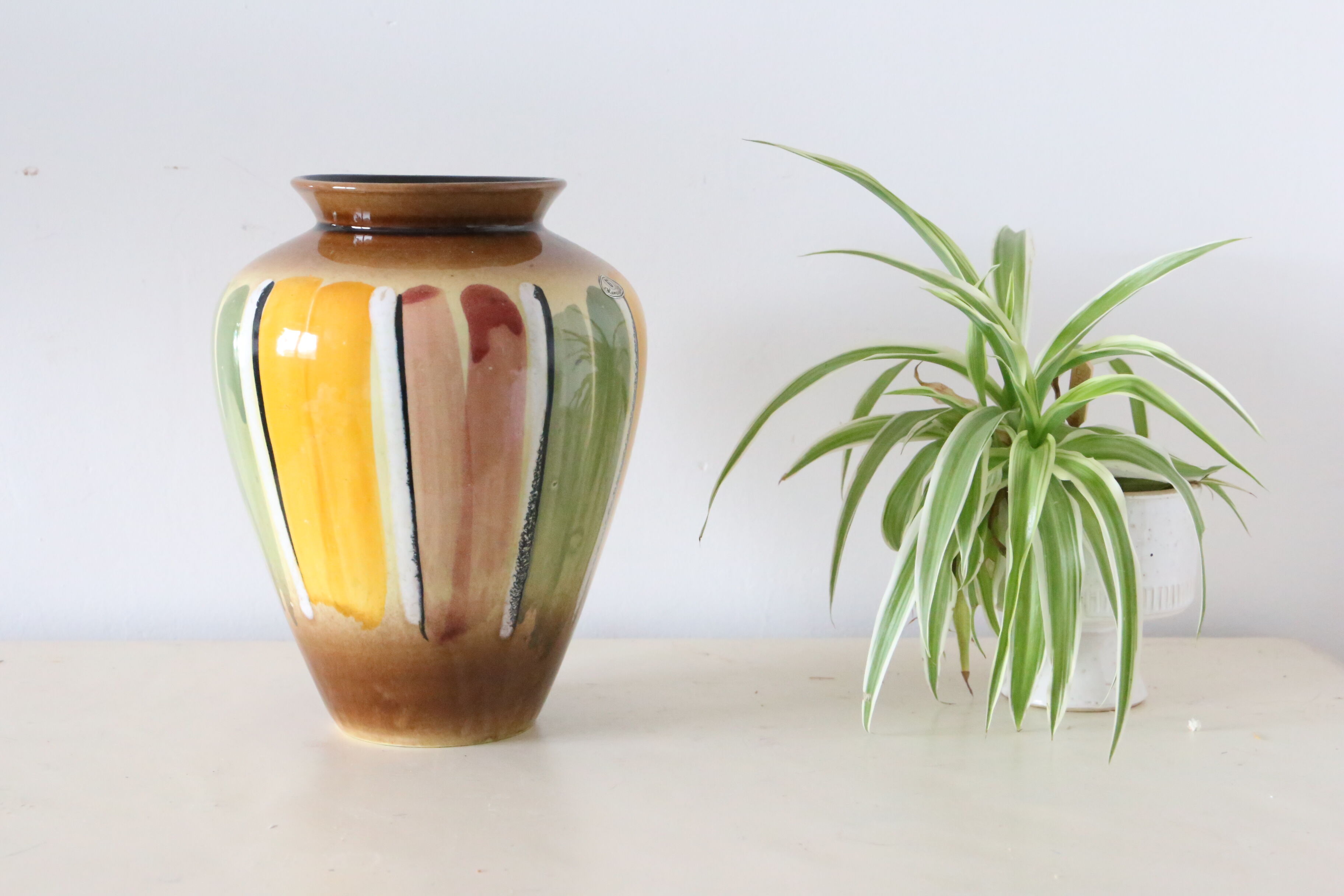 German ceramic vase, vintage