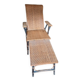 Vintage rattan lounge chair