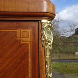 Louis XVI armoire with marquetry and gilded bronze