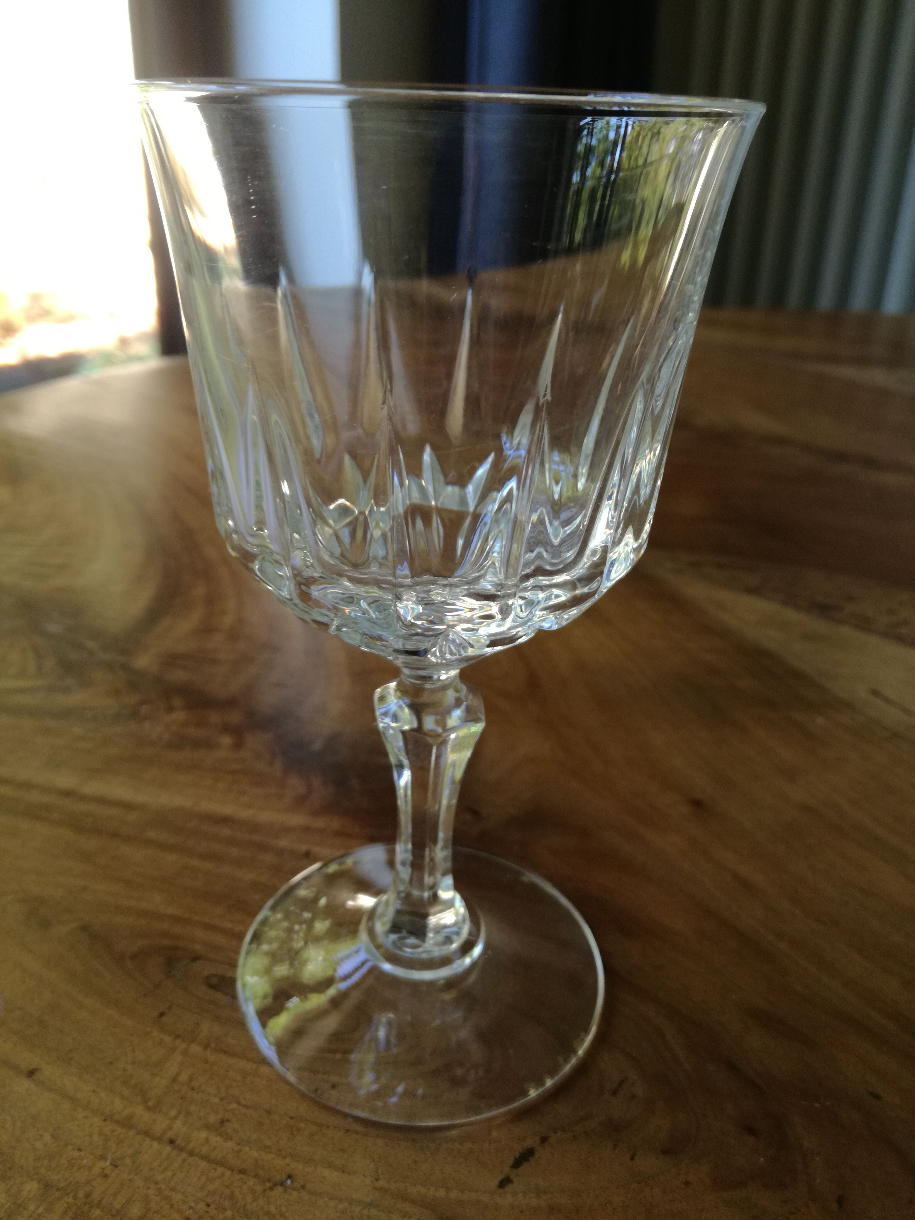 11 crystal wine glasses