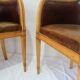 Pair of Art Deco visitor armchairs in Sycamore