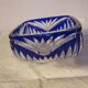 Vintage blue bohemian crystal pocket empty cup