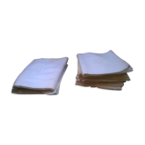 Tablecloth with its twelve vintage towels "monogrammed"