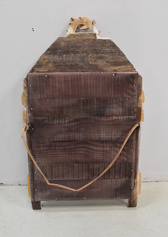 Golden wooden mirror, Louis XVI style - early 20th century