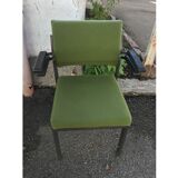 Series of 4 armchairs - modern - vintage - feet metal - 1960