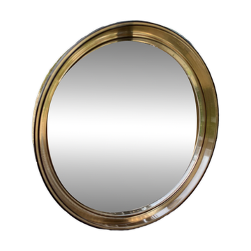 Miroir rond en plexiglas fumé - GILAC n°1813 - Vintage 1970