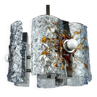 Mid-century Murano glass chandelier attributed to Toni Zuccheri for Mazzega, Italy, 1970s.