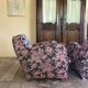 Pair of armchair club tapestry art deco