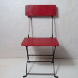 Ancienne chaise de bistrot pliante pour enfant