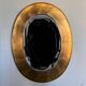 Gold oval mirror