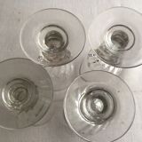 4 19th absinthe glasses