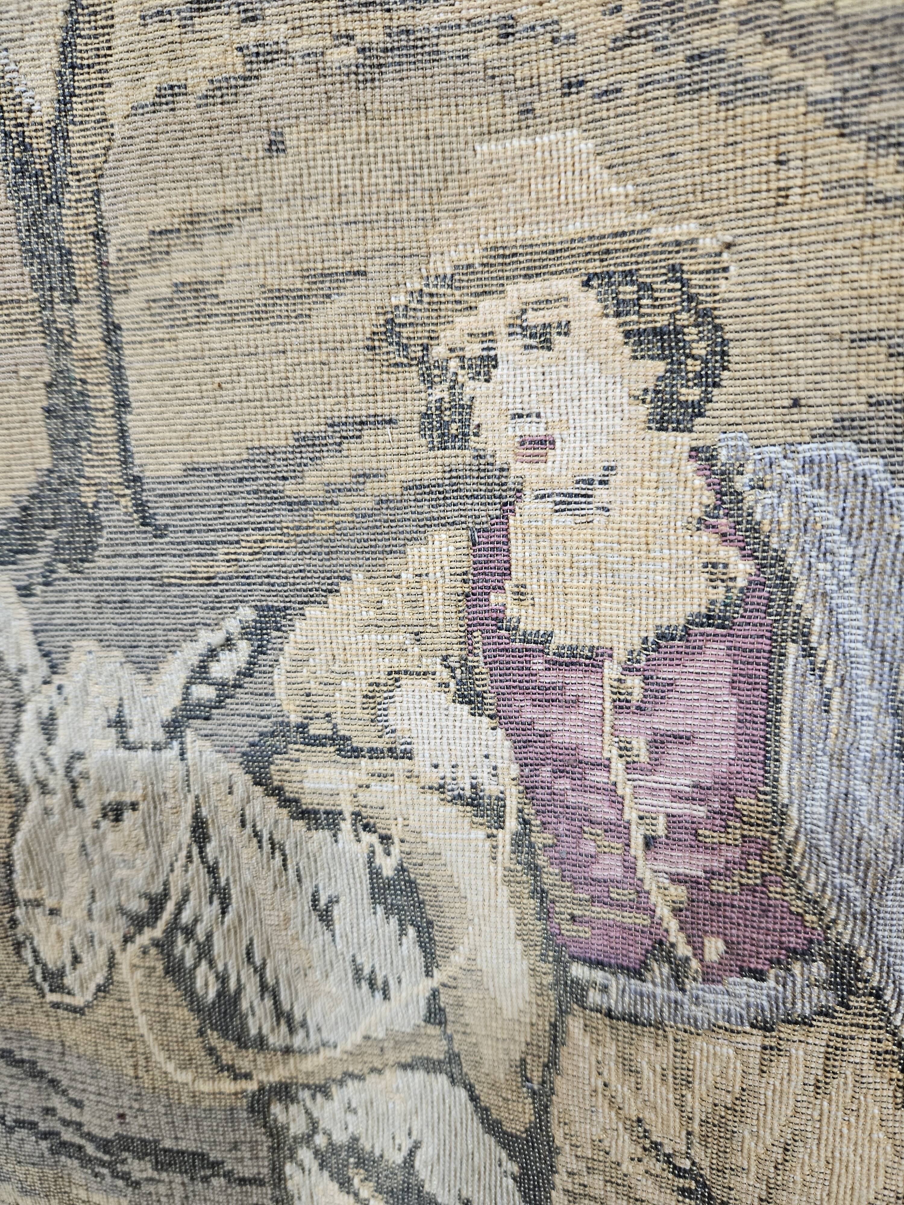 Tapestry with an idyllic forest scene