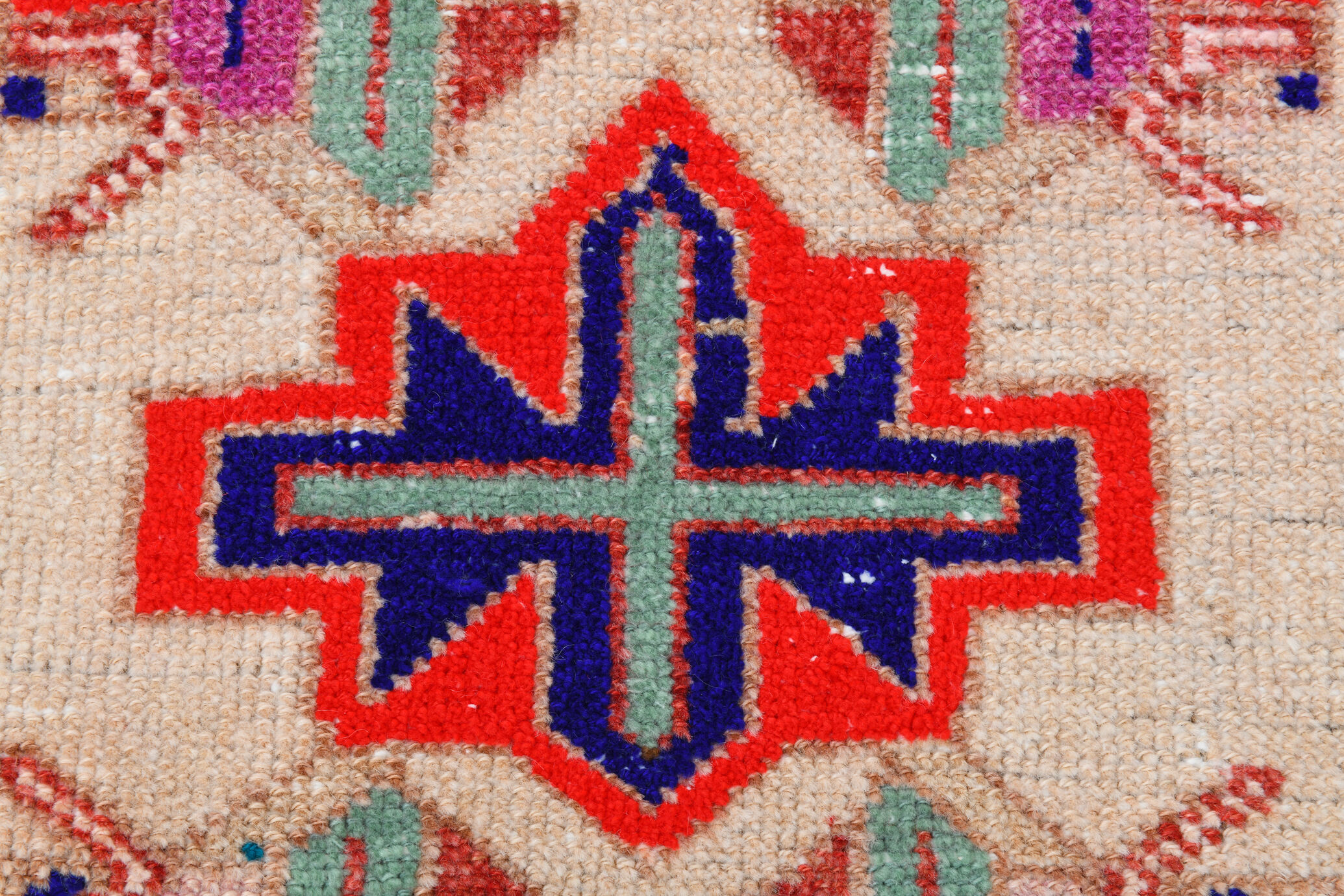 3x7 short vintage oushak runner rug