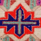 3x7 short vintage oushak runner rug