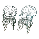 Chaises à bascule enfant Paon par Salterini, Mexique années 1950