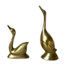 Pair of Vintage German Brass Birds