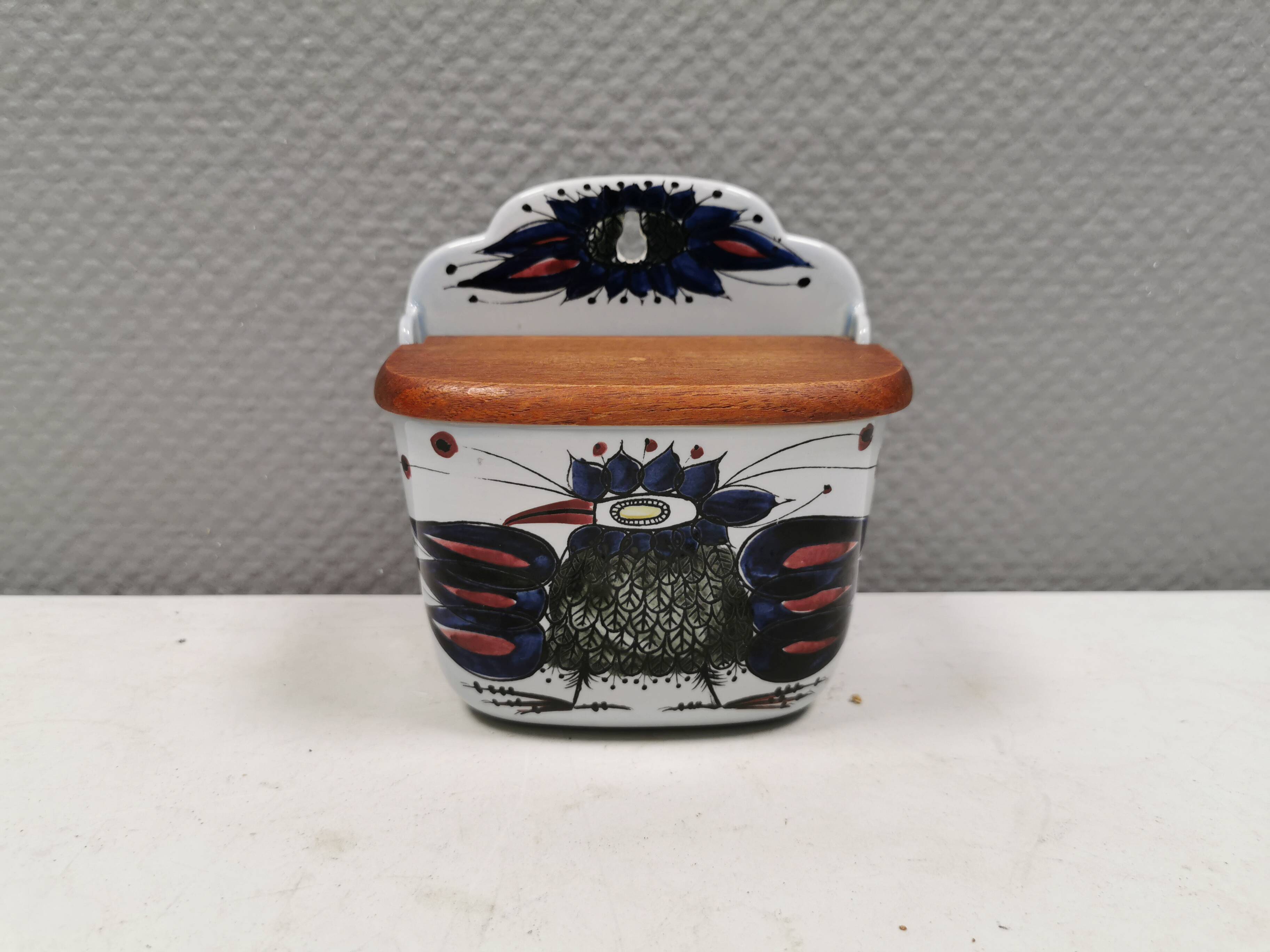 Aluminia Tenera salt cellar for Royal Copenhagen Denmark 1950-60s