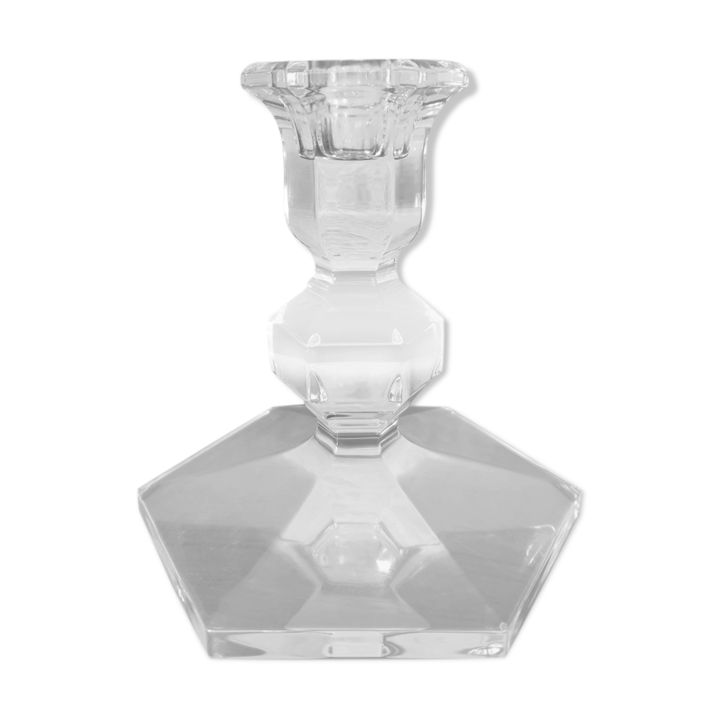 Val-saint-lambert crystal candlestick