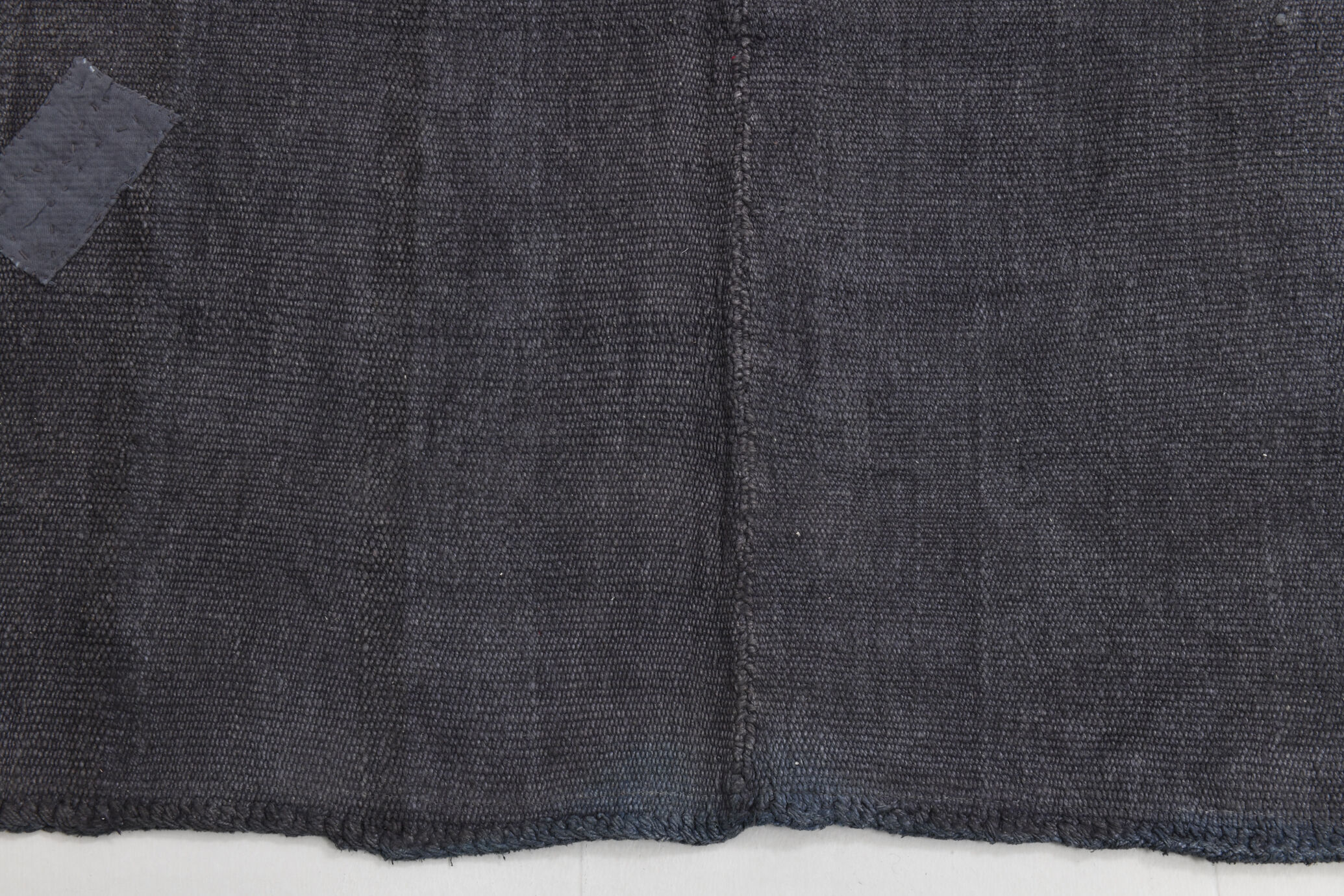 Patchy handmade hemp rug, 164x204cm