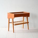 Vintage Scandinavian teak bedside table with drawer, 1960s