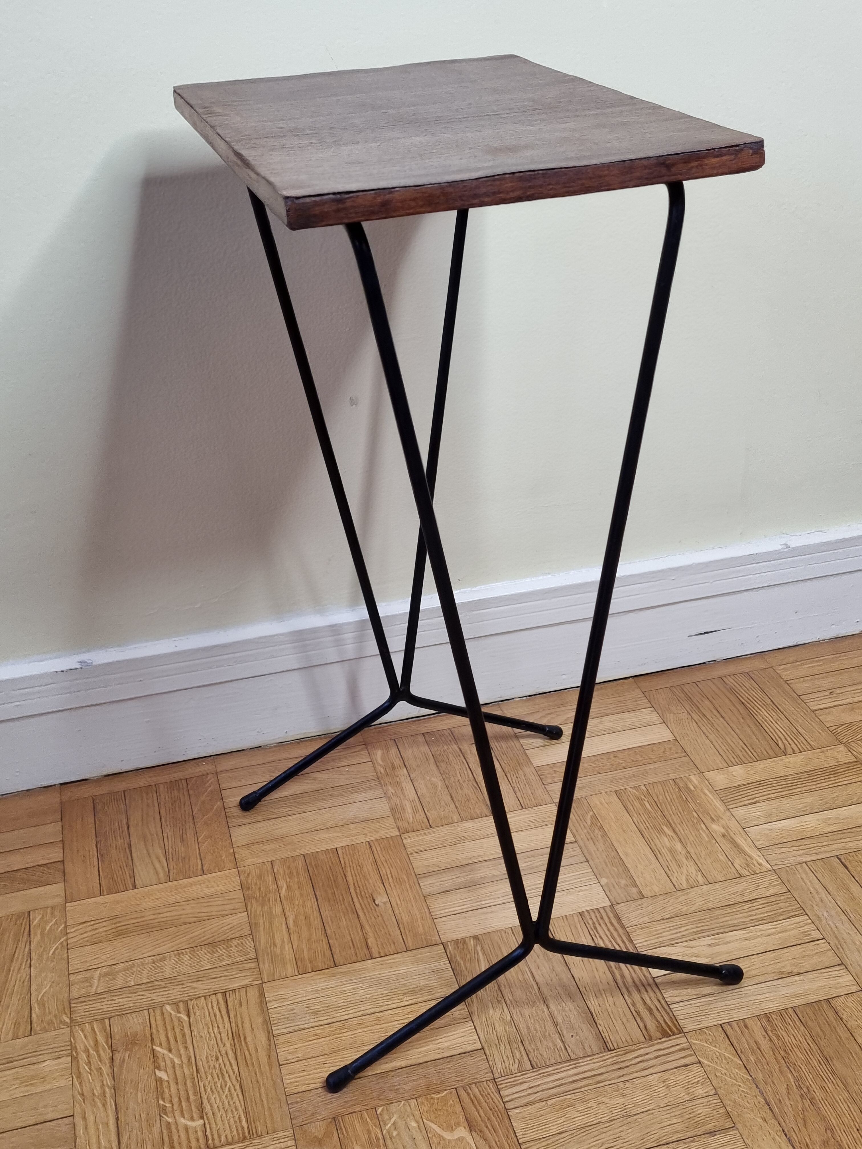 Vintage harness in metal and veneer wood