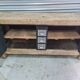 Old oak carpenter's workbench industrial furniture