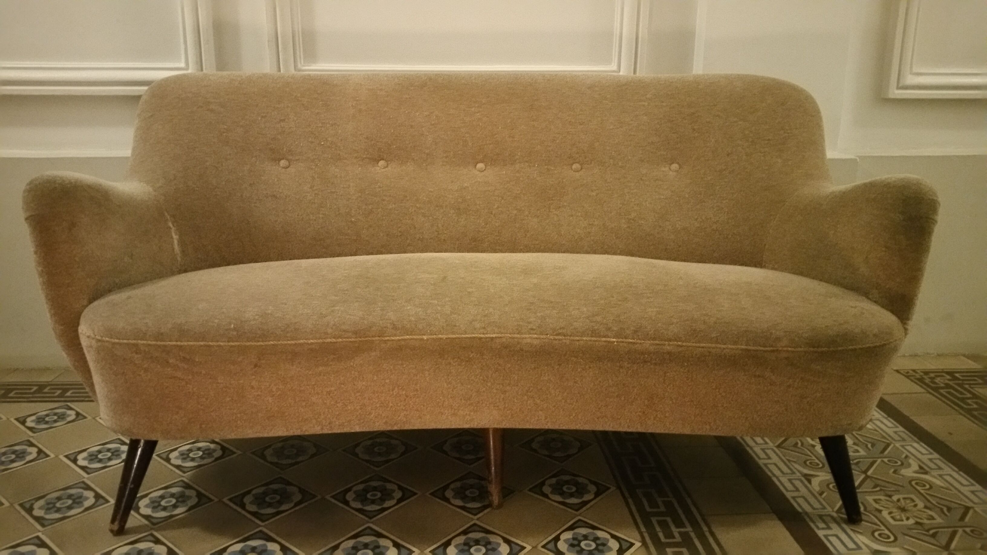 Sofa sofa bow vintage 50/60s design organic