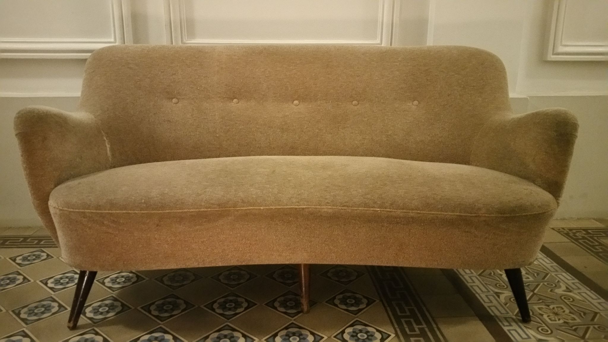 Sofa sofa bow vintage 50/60s design organic