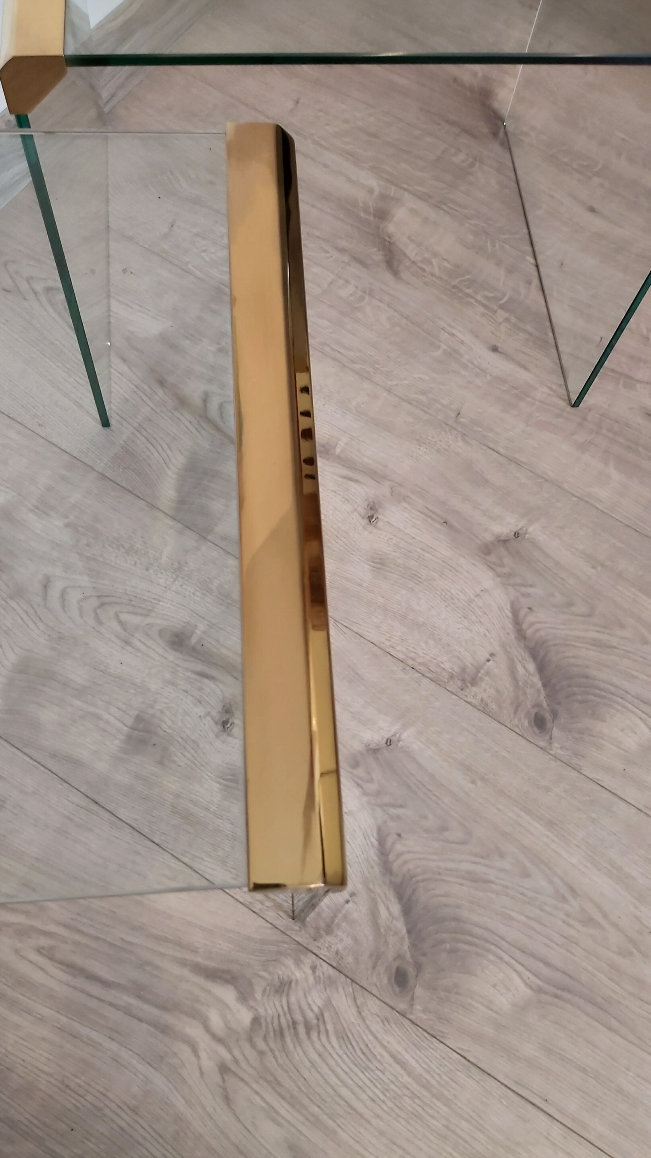 A pair of glass tables, designed by L. Rosen, Pace Collection, USA, 1970