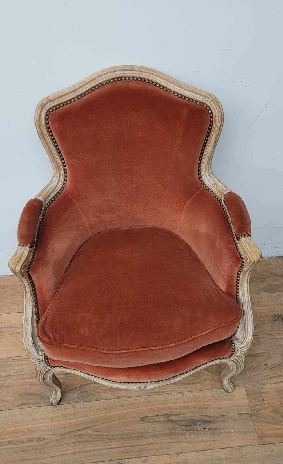 Louis XV style shepherdess armchair