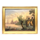 French school of the 19th century. Port scene. Oil on canvas, framed.