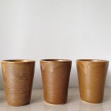 Set of 6 glasses in sandstone  Digoin