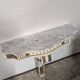 Console d'applique murale style Louis XV avec tiroir et marbre