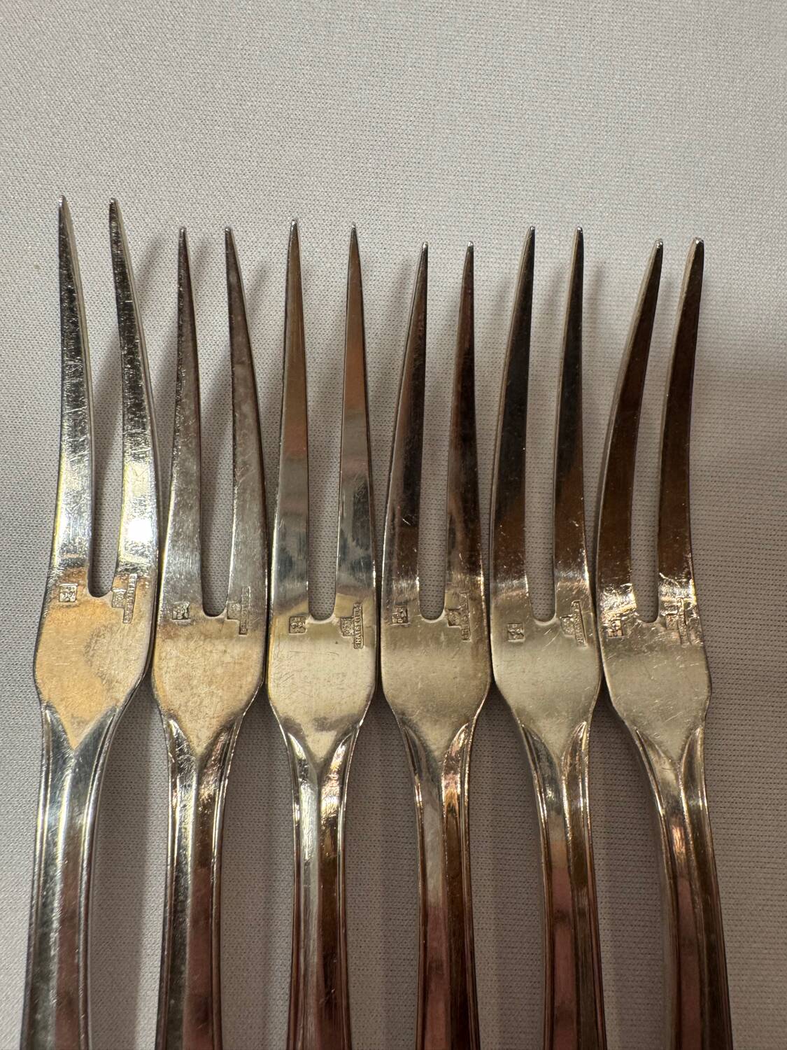 6 Cristofle snail forks