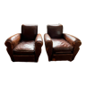 Set of 2 leather club chair