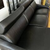 Black leather Steiner sofa