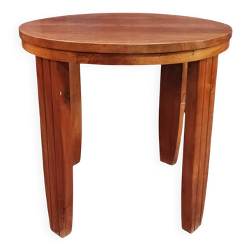Art Deco side table in solid walnut
