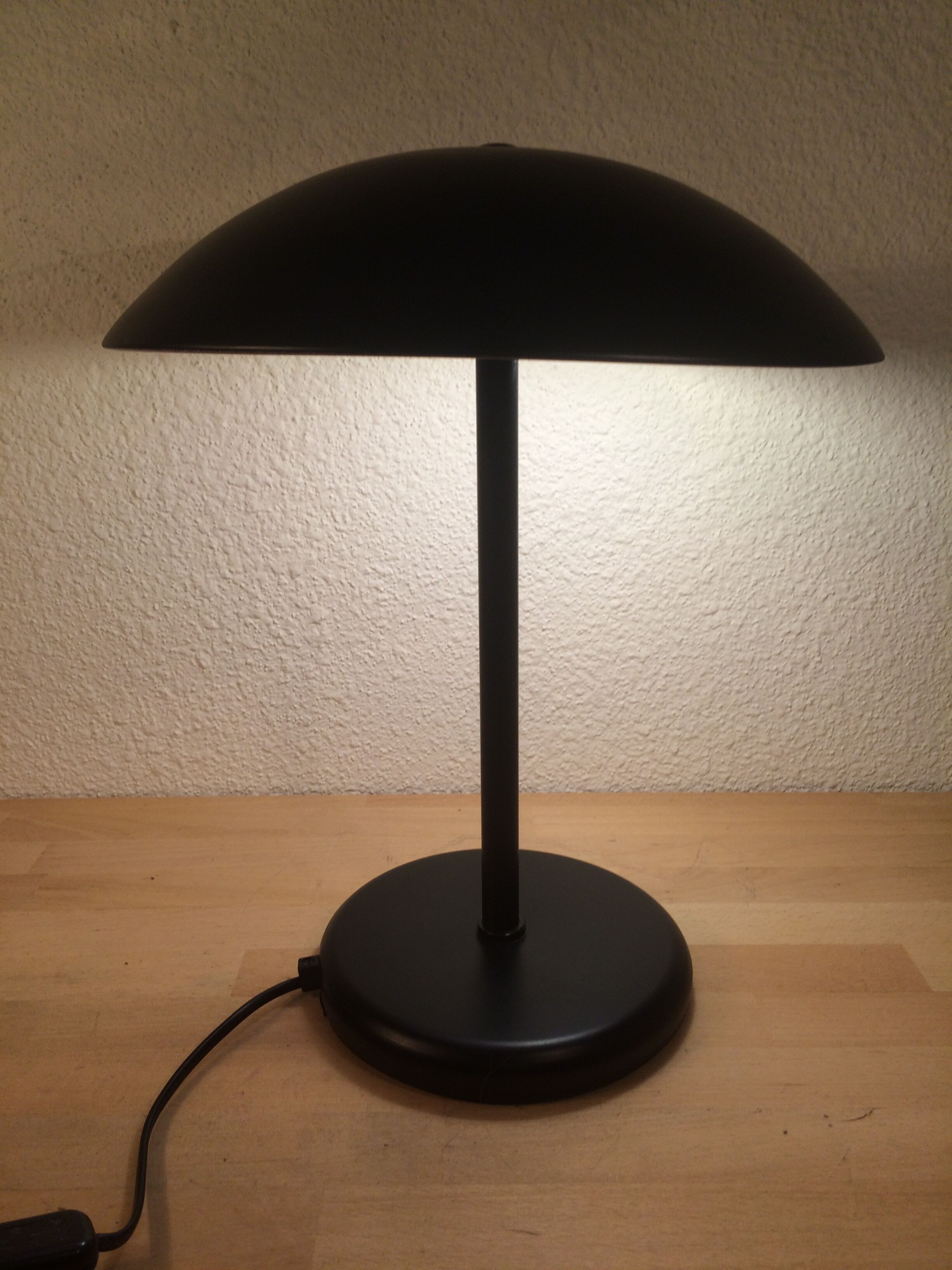 Black mushroom lamp, 70s, metal