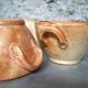 Set of 5 large sandstone bowls signed