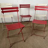 Set of 5 guinguette chairs