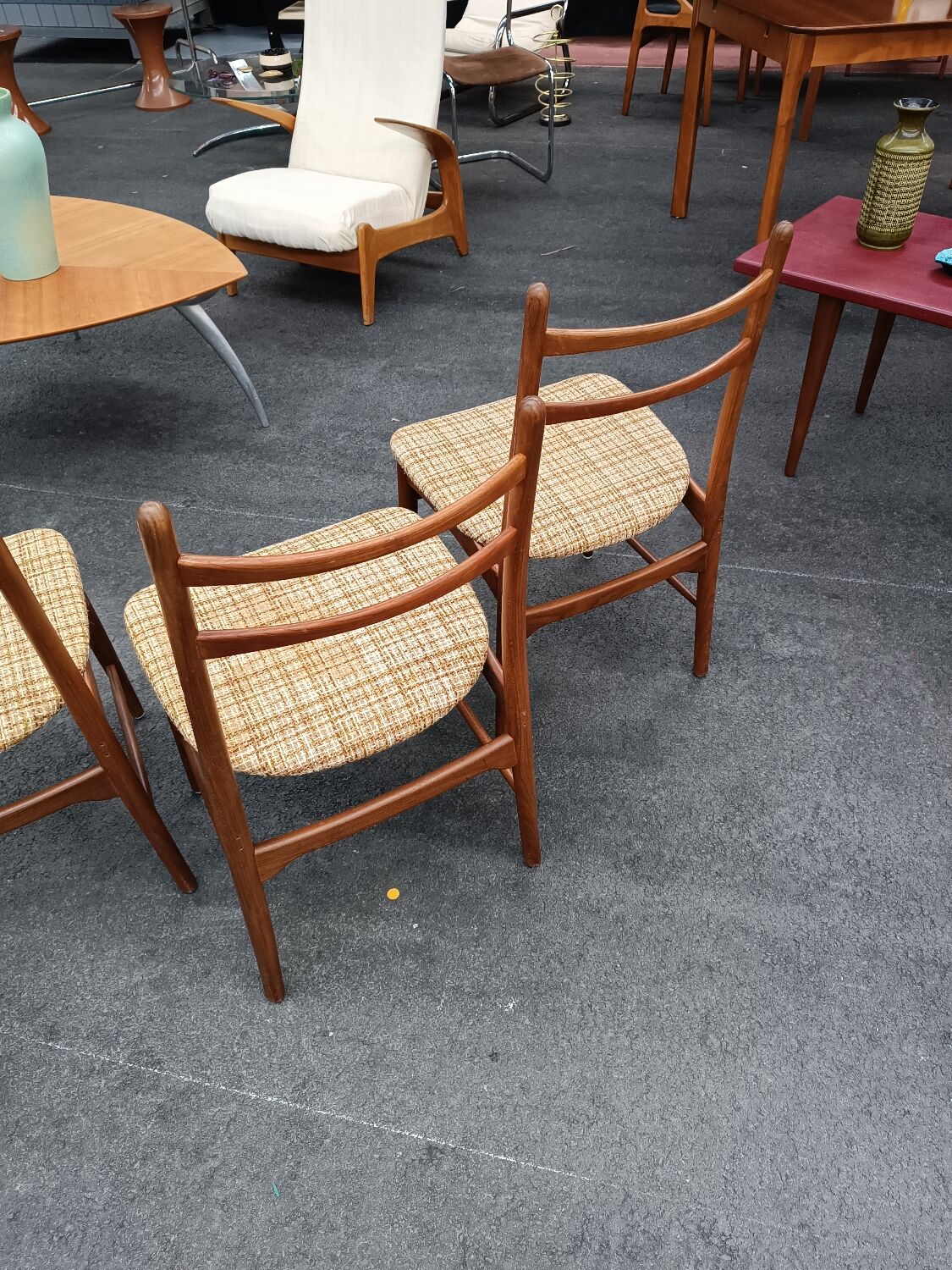 Four Scandinavian teak chairs in the 60s