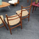 Four Scandinavian teak chairs in the 60s