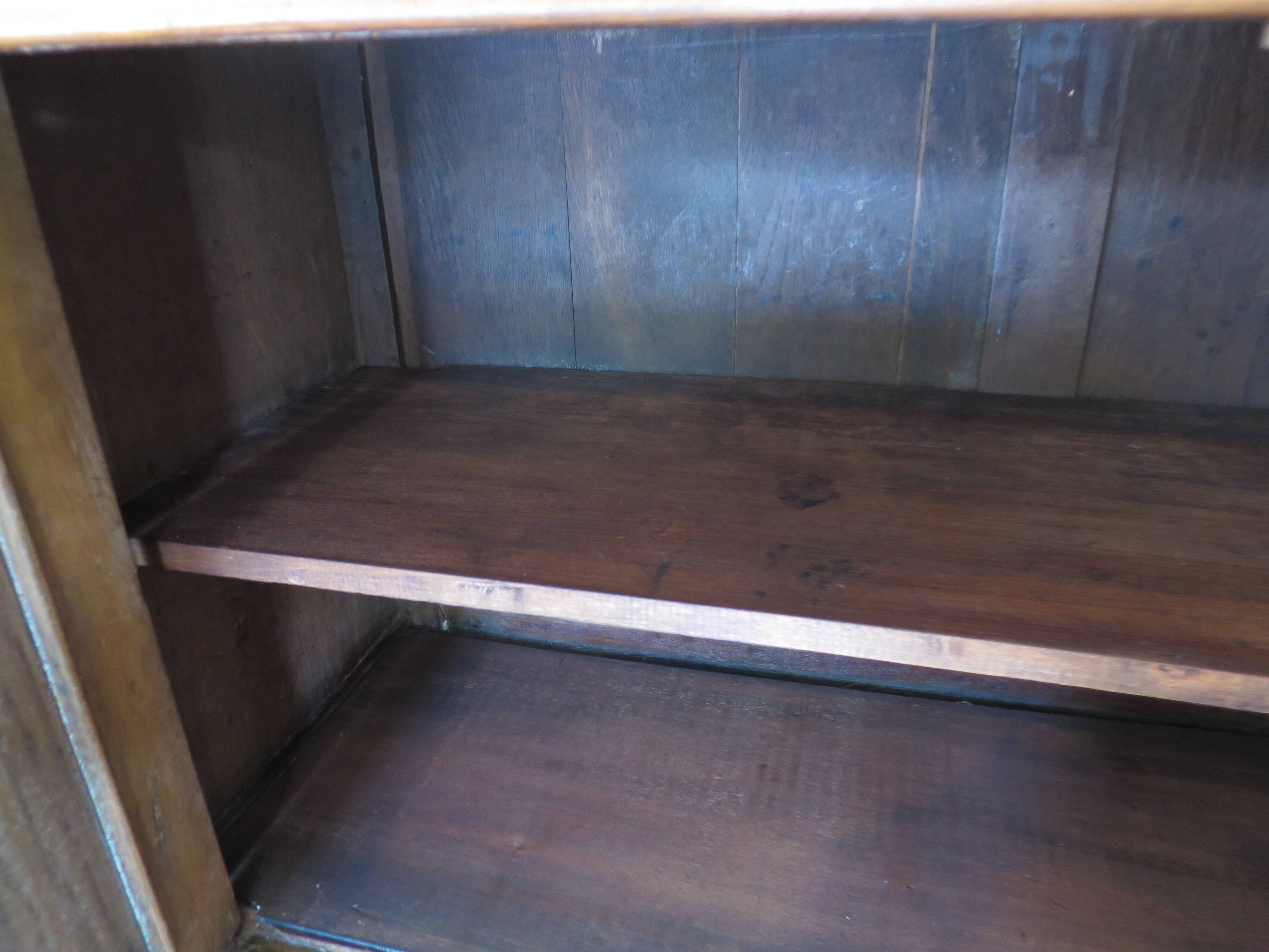 Old - Beautiful solid oak sideboard - 2 doors - 2 drawers in golden oak color
