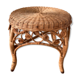 Peacock rattan stool 1960s