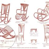 Footstool known as a "flâneuse" in bentwood by Thonet - 1910s/20s