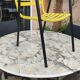 Armchair in black and yellow painted steel, circa 1950, in the style of Mallet-Stevens