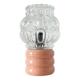 Lampe céramique et globe verre 1970