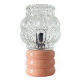 Ceramic lamp and glass globe 1970