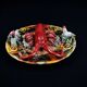 Lobster plate in Caldas da Rainha earthenware slip Palissy majolica